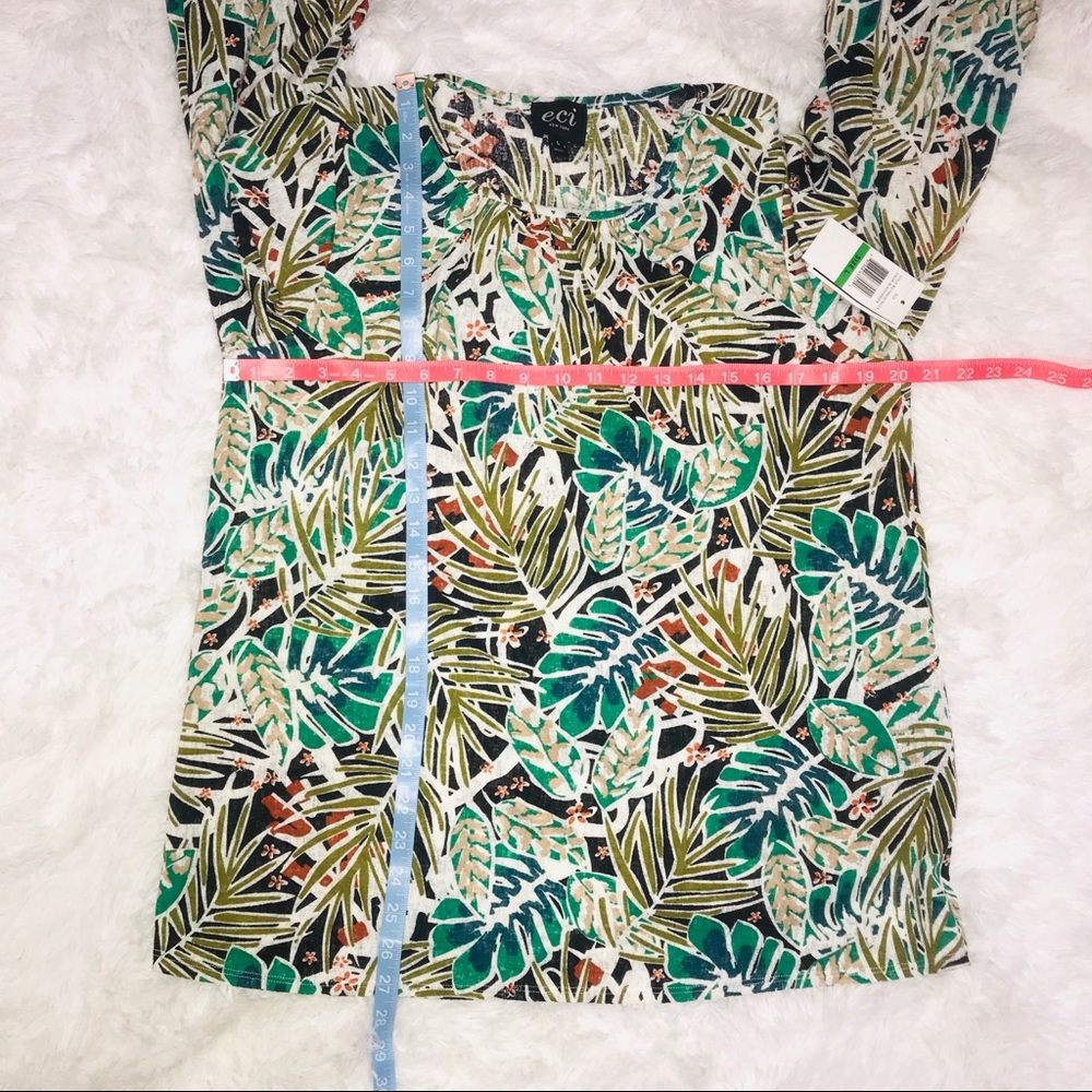 ECI Puff Sleeve Printed Knit Top - Picture 5 of 8